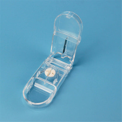 Pill Splitter, Pill Cutter with Retracting Safety Guard