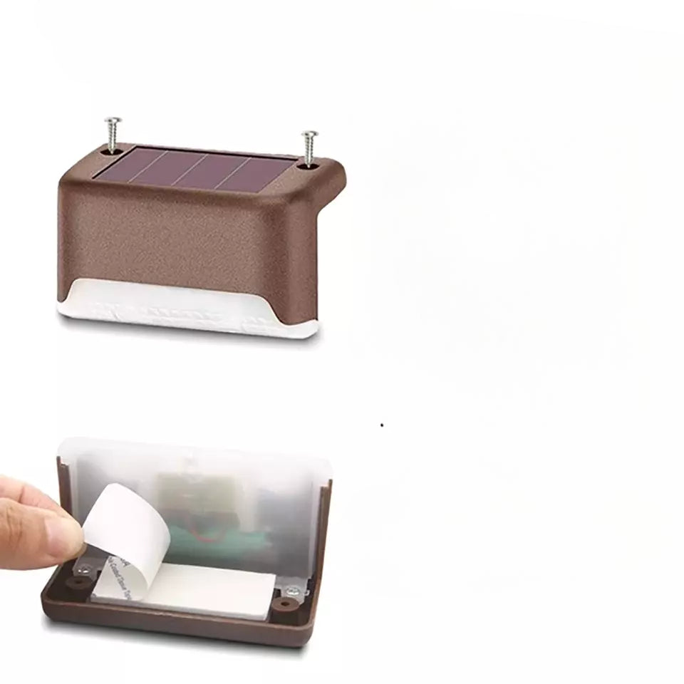 Warm White LED Solar Step Lamp (4 PCS)