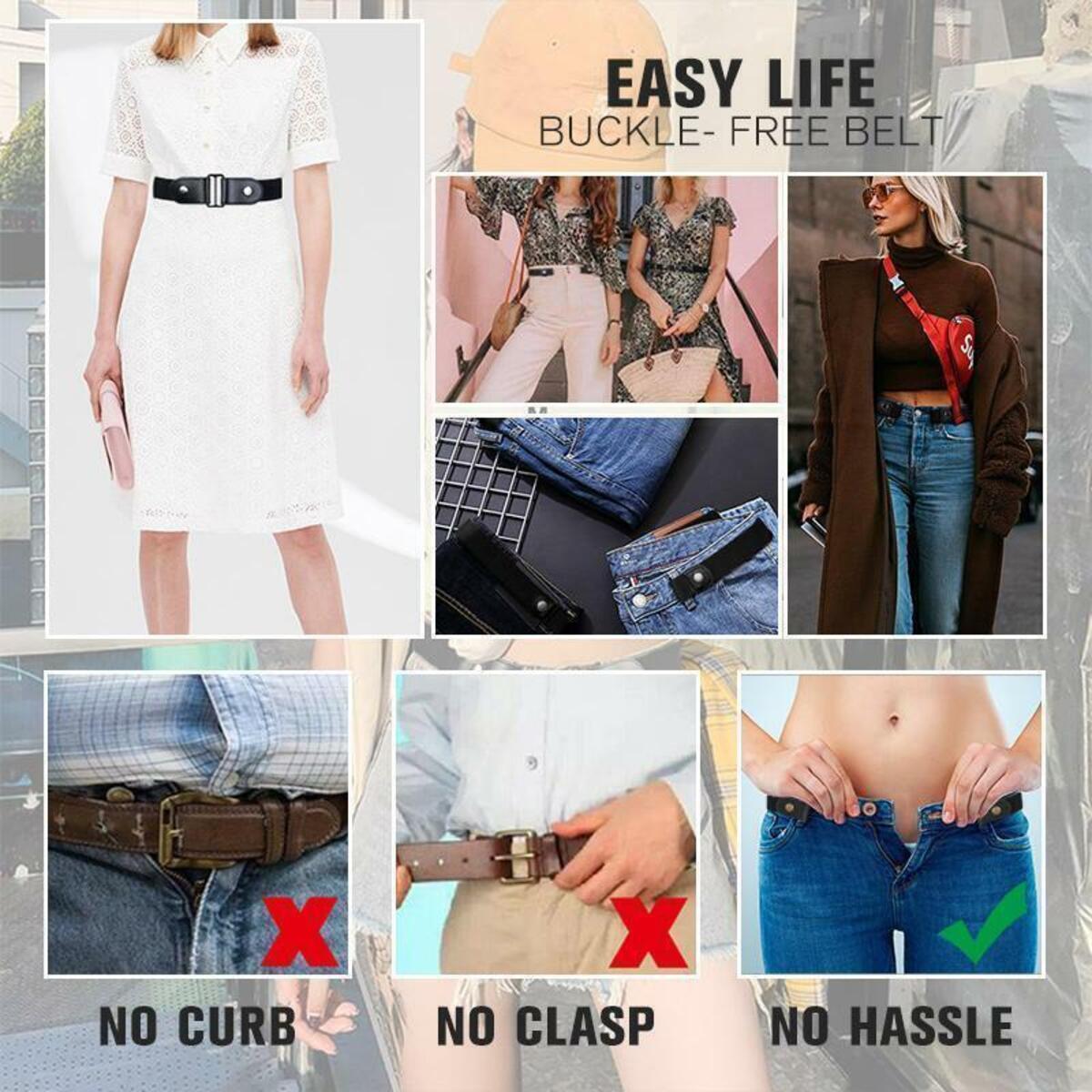 Buckle-free Elastic Waist Belt