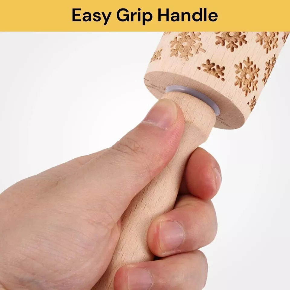 Christmas 4D Rolling Pin-Snowflake