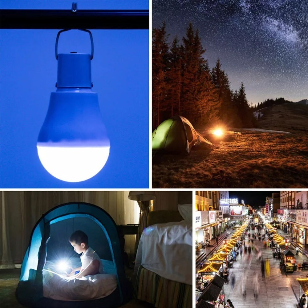 LED Solar Panel Powered Tent Lamp