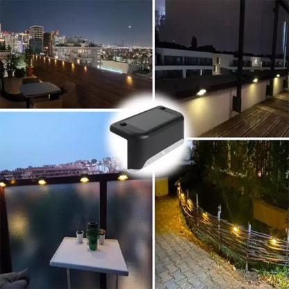 Warm White LED Solar Step Lamp (4 PCS)
