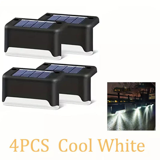 Warm White LED Solar Step Lamp (4 PCS)