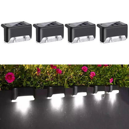 Warm White LED Solar Step Lamp (4 PCS)