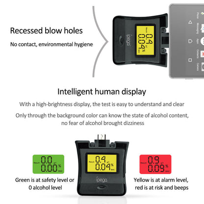 Alcohol tester with light 2 in 1