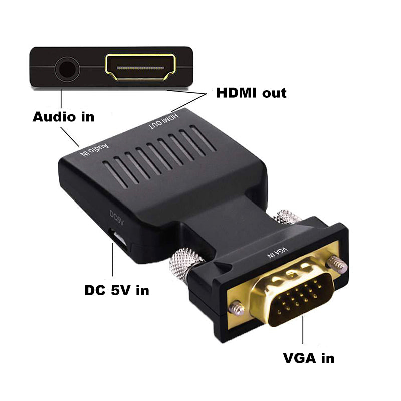 VGA Male to HDMI Female Adapter