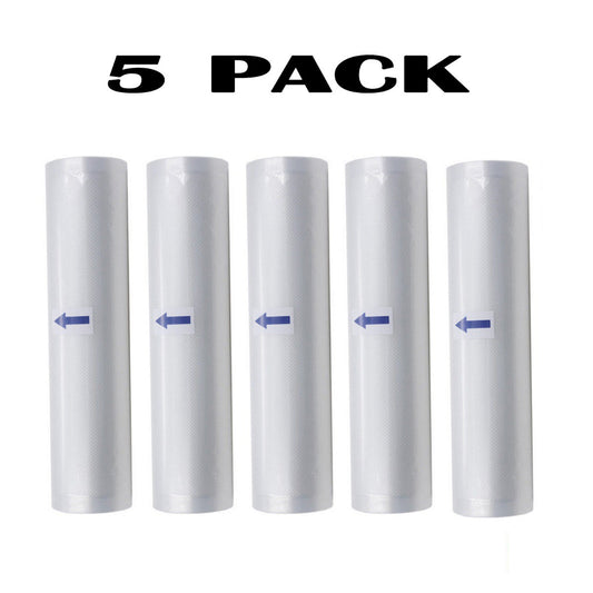 VACCUM FOOD SEALER 5MX28CM ROLL BAGS-5 Pack