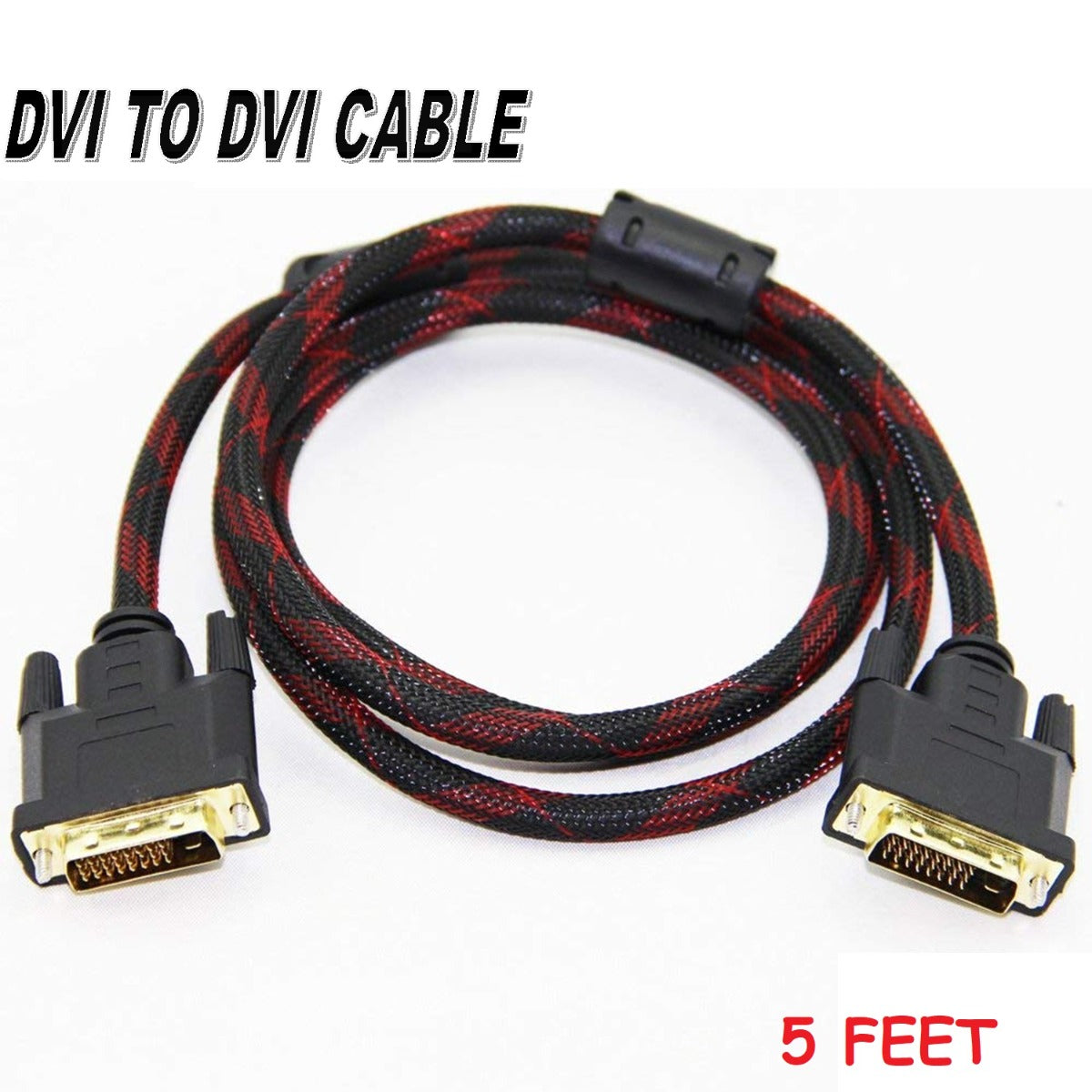 DVI-D Dual Link 24+1 Pin Male to Male Cable, Gold Plated 1.5m