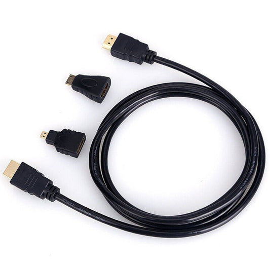 3 in 1 HDTV Cable with Mini & Micro Adapters