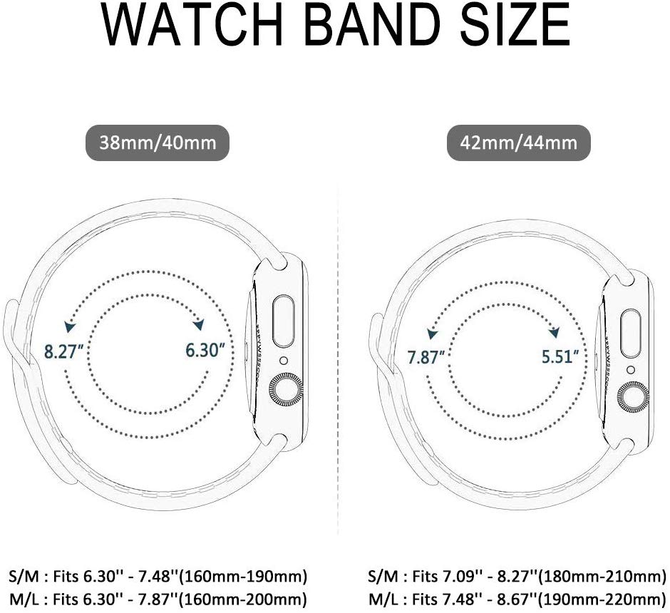 Smart Watch Silicon Band 38 MM / 42 MM-Silver White-38mm