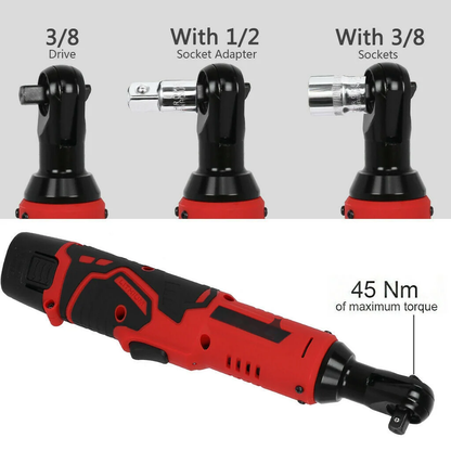 12V Electric Cordless Right Ratchet 3/8 "