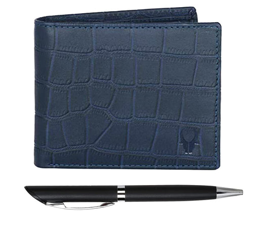 Leather Men's Wallet & Pen Combo Set