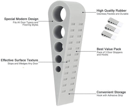 Rubber Door Stopper with Holder