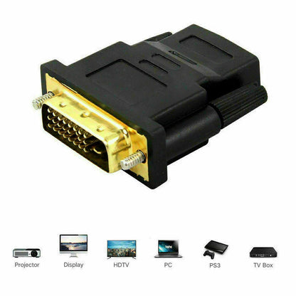 HDTV Female to DVI 24+1 Male Adapter