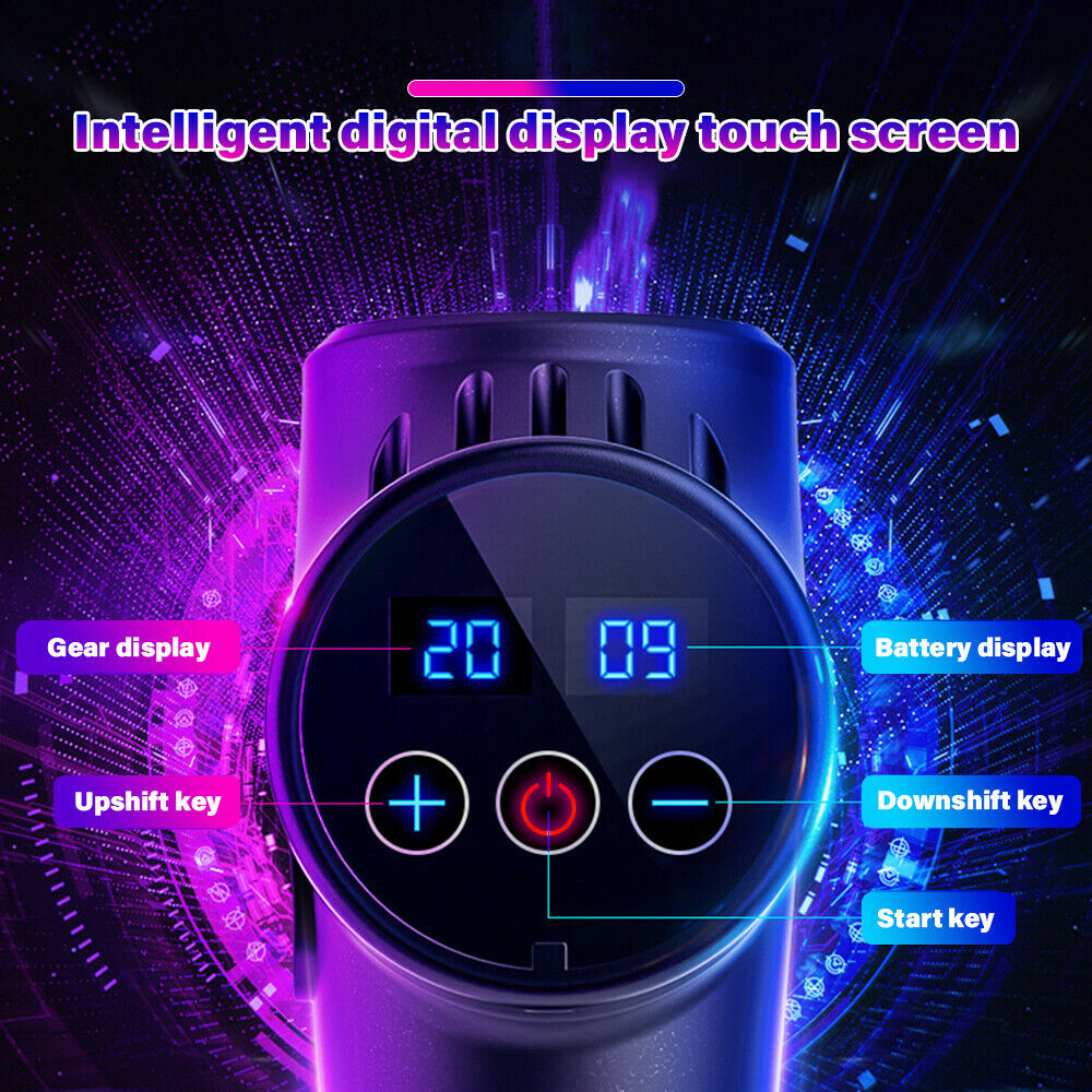 Massage Gun 30 Speeds With 6 Heads