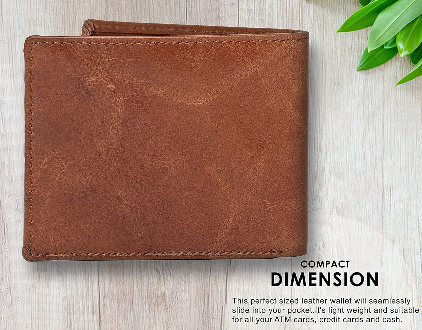 Leather Wallet and Belt Combo for Men