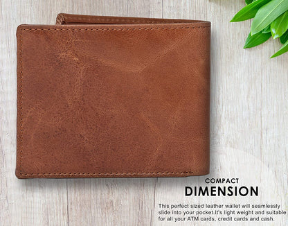 Leather Wallet and Belt Combo for Men