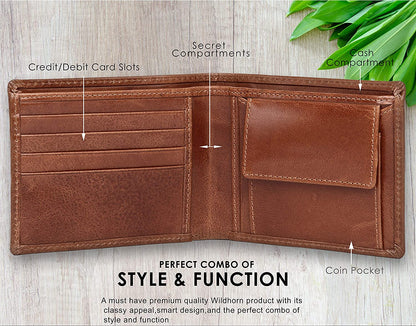 Leather Wallet and Belt Combo for Men