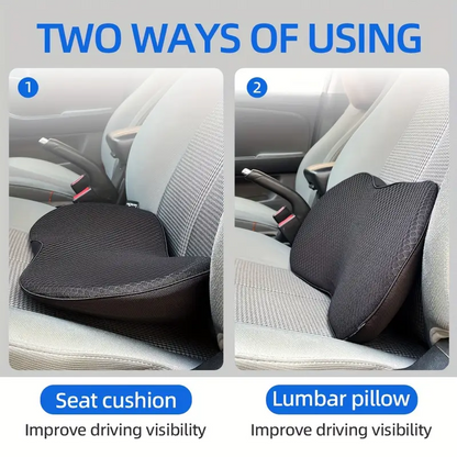 "Memory Foam Car Seat Cushion, Suitable For Long-distance Car Driver Seats BLACK "