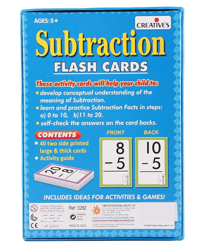 Educational Subtraction - Flash Card