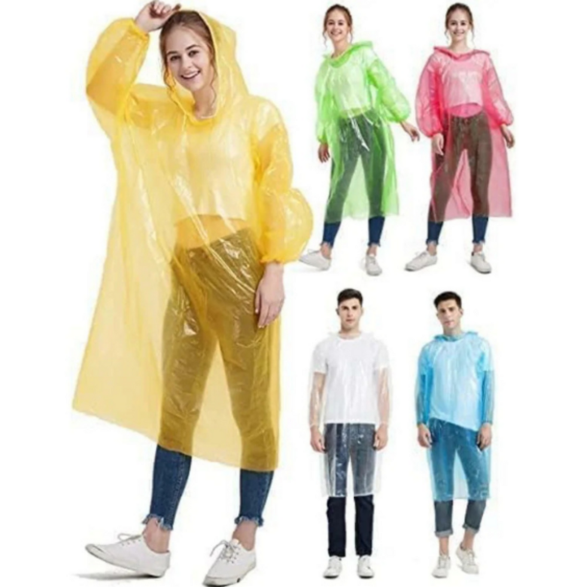 1 Disposable Emergency Rain Ponchos