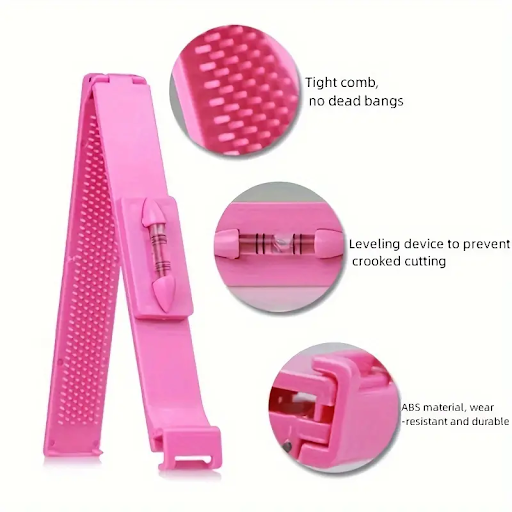 DIY Home Haircut Kit with Scissors & Leveling Clips, 4 Pcs