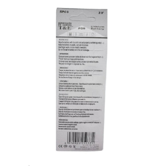CR1216 3V Lithium Coin Watch Battery (5pcs)