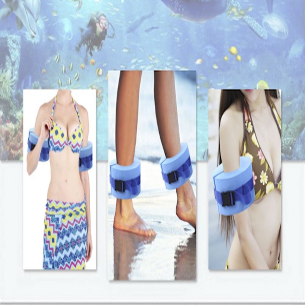 2 Pcs Foam Swimming Aquatic Cuffs Fitness Exercise Workout