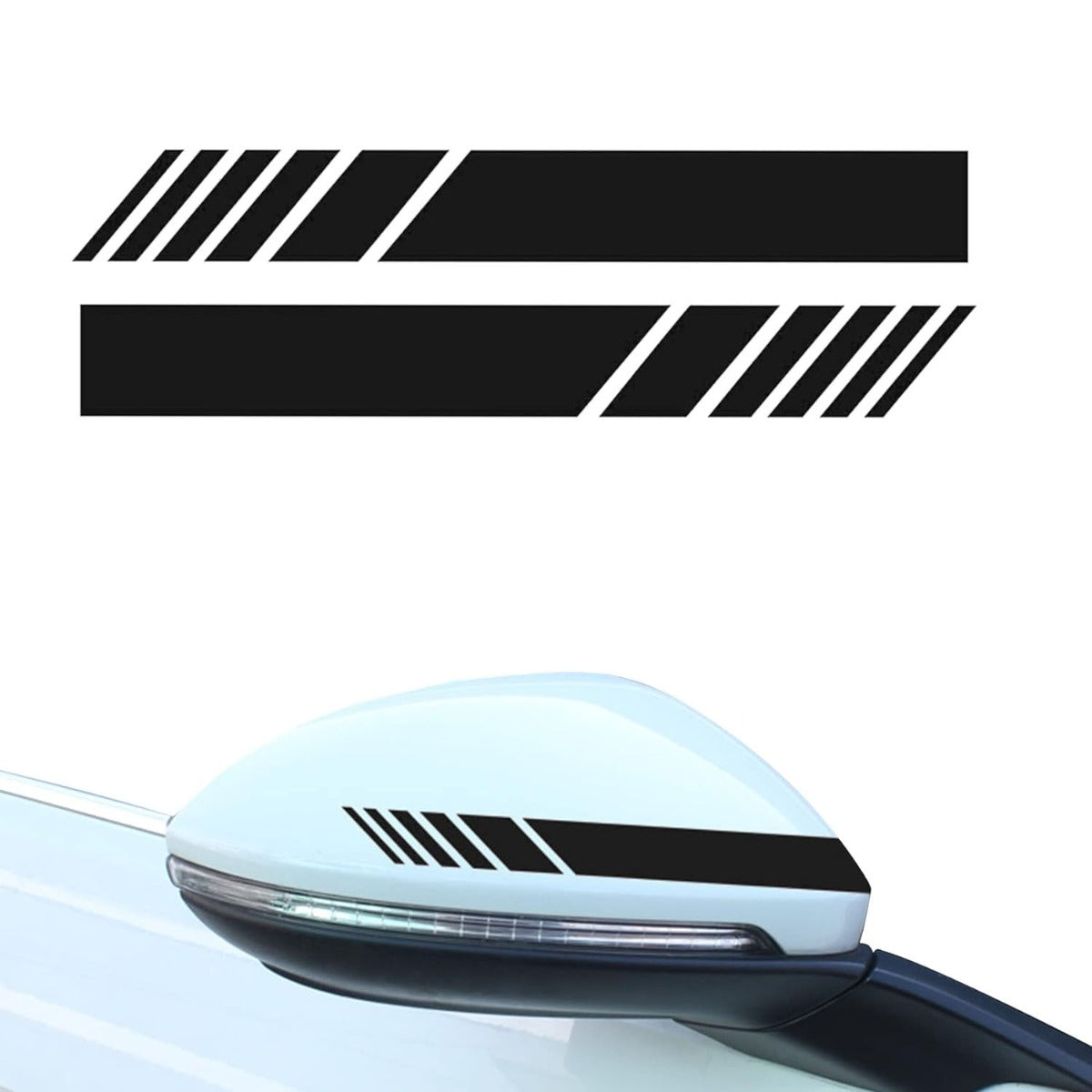 2pcs Car Rear View Mirror Stickers Decor