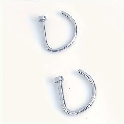 2pcs Non Piercing Nose Clip Stainless Steel