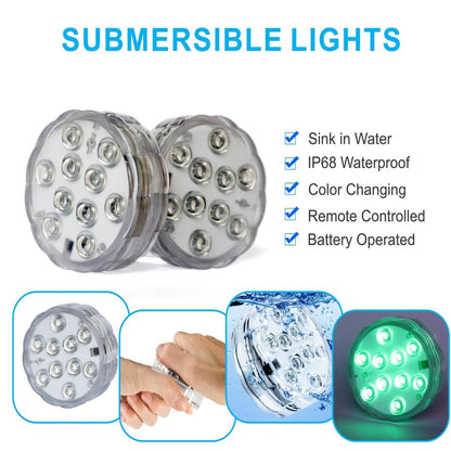 Led Lights Waterproof Multi-color Battery Remote Control