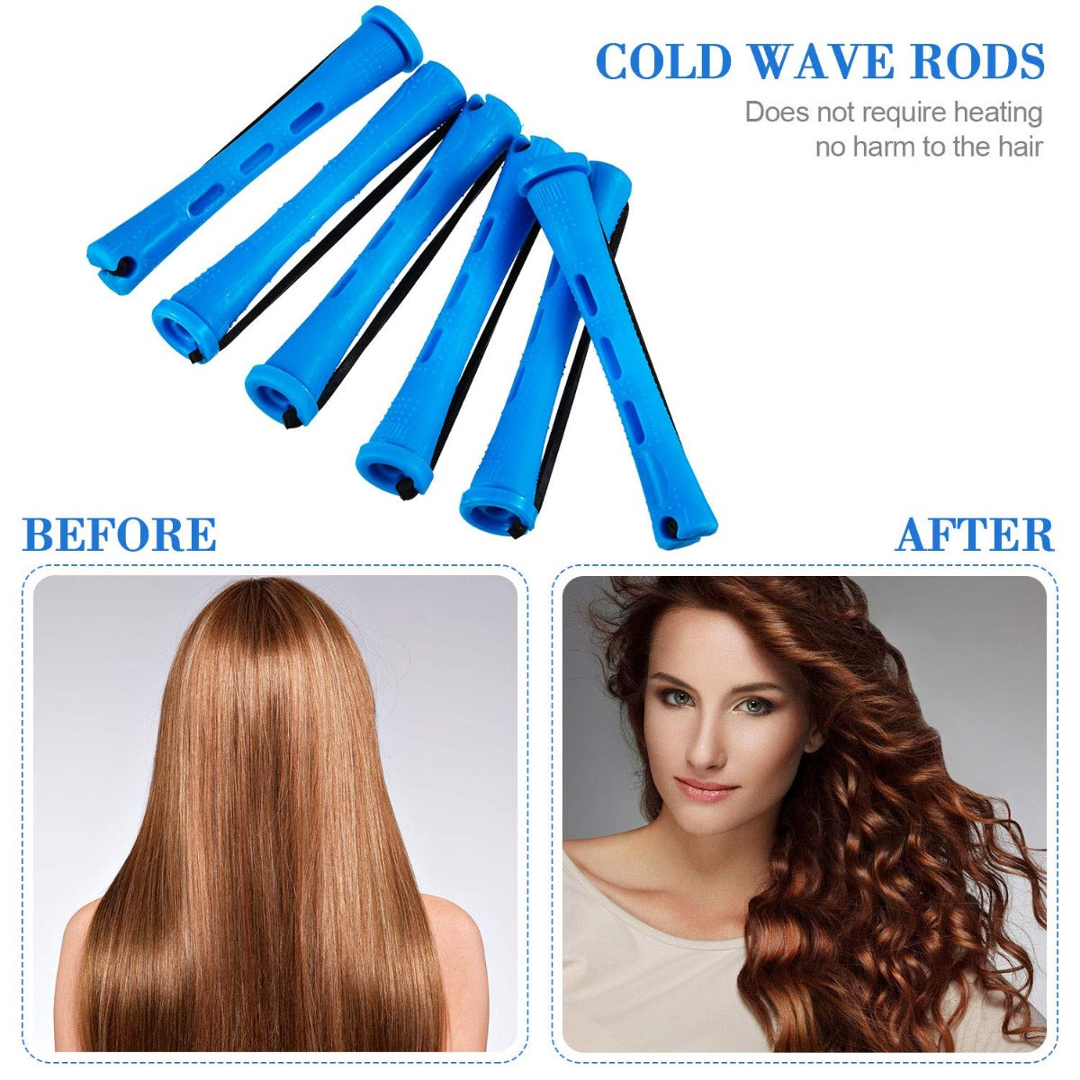 60pcs/OPP Cold Wave Rod Hair