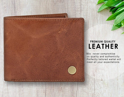 Leather Wallet and Belt Combo for Men