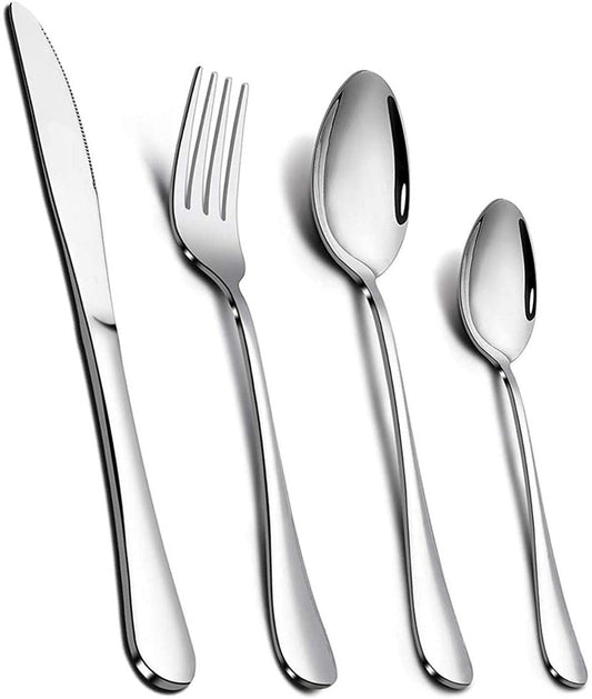 12pcs Flatware Set With Knife, Spoon And Fork