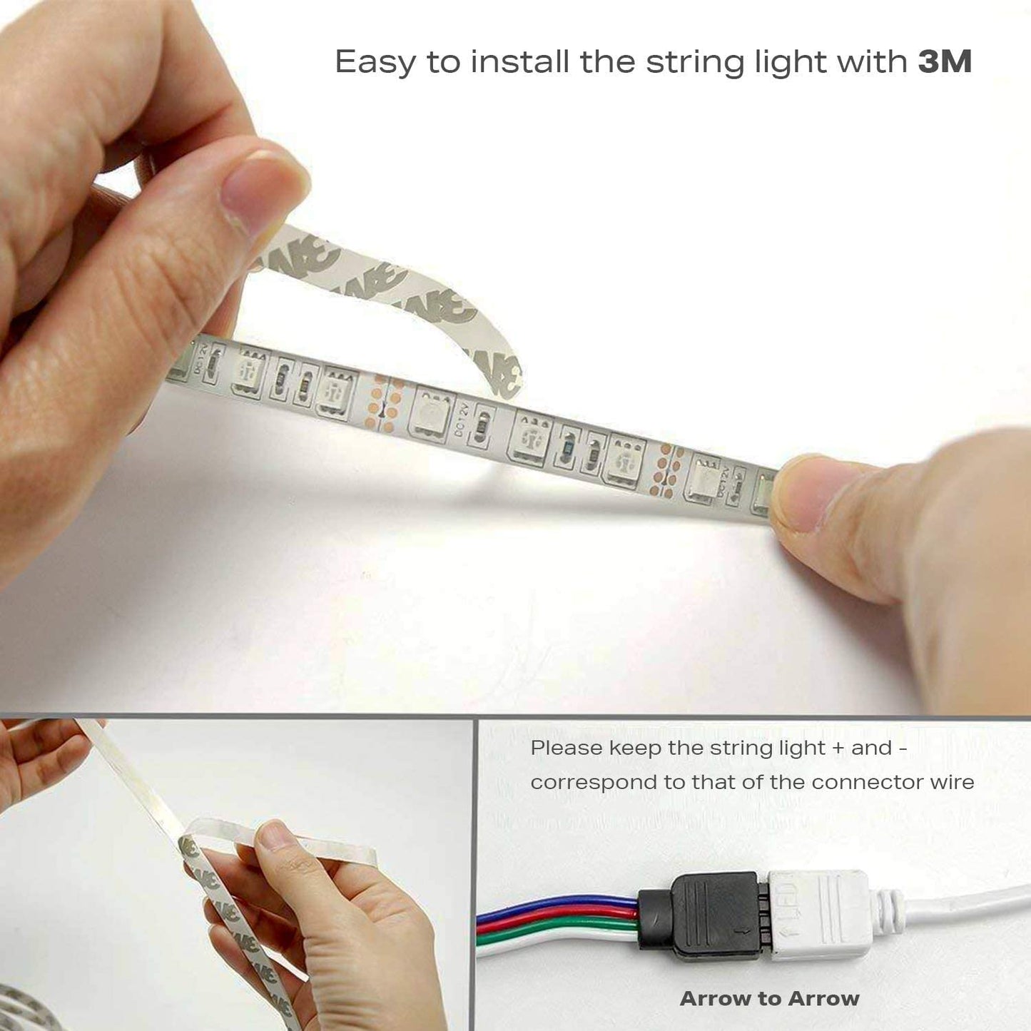 RGB LED Strip Light With Remote Connector