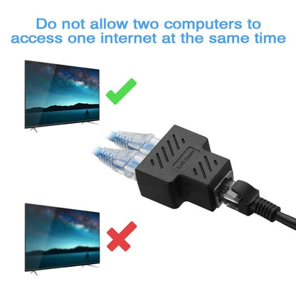 2pcs - RJ45 Splitter Adapter