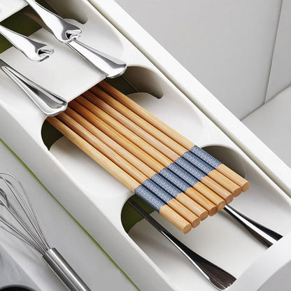 Stackable Drawer Cutlery Storage Organizer Tray