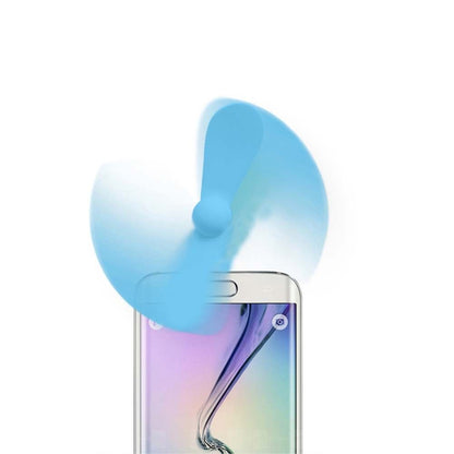 USB mini fan for Smartphone (Compatible) android with multi plug-Blue